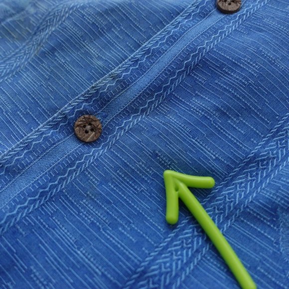 Tommy Bahama Shirt Men Medium Blue Silk Hawaiian Camp Beach Tropical Floral Leaf - Picture 10 of 15